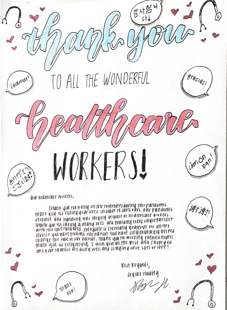 Cards for hospital staff